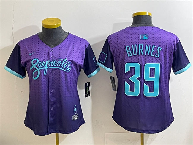 Women's Purple Arizona Diamondbacks #39 Corbin Burnes 2025 City Connect Limited Stitched Baseball Jersey(Run Small)